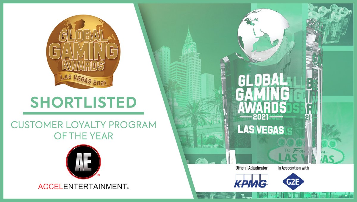 AccelEntertain's tweet photo. Accel-ent News to share!! Accel Entertainment's AE Player Rewards has been short-listed for the Customer Loyalty Program of the Year at the 2021 Global Gaming Awards! We want to thank all of our Accel family members who support us! #GGA2021 #aeplayerrewards #aeplayer #ae https://t.co/YNS15iIO8O