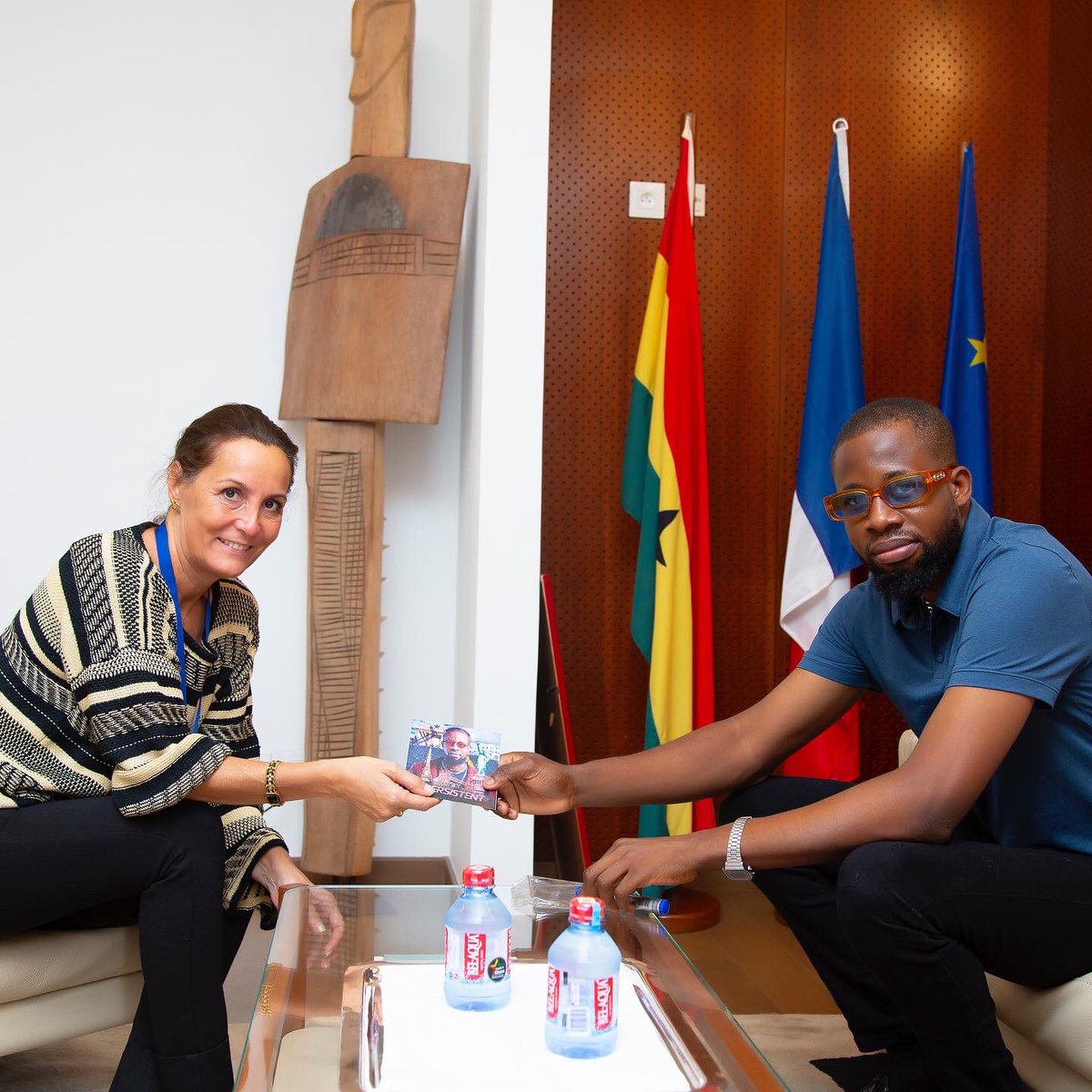 djslyking's tweet image. I paid a courtesy call and presented my brand new album to Her Excellency Anne Sophie AVE, French ambassador to Ghana. As a DJ and music creator, am humbled by her warm welcome and words of appreciation and encouragement. This is very significant for the DJ culture in Ghana.