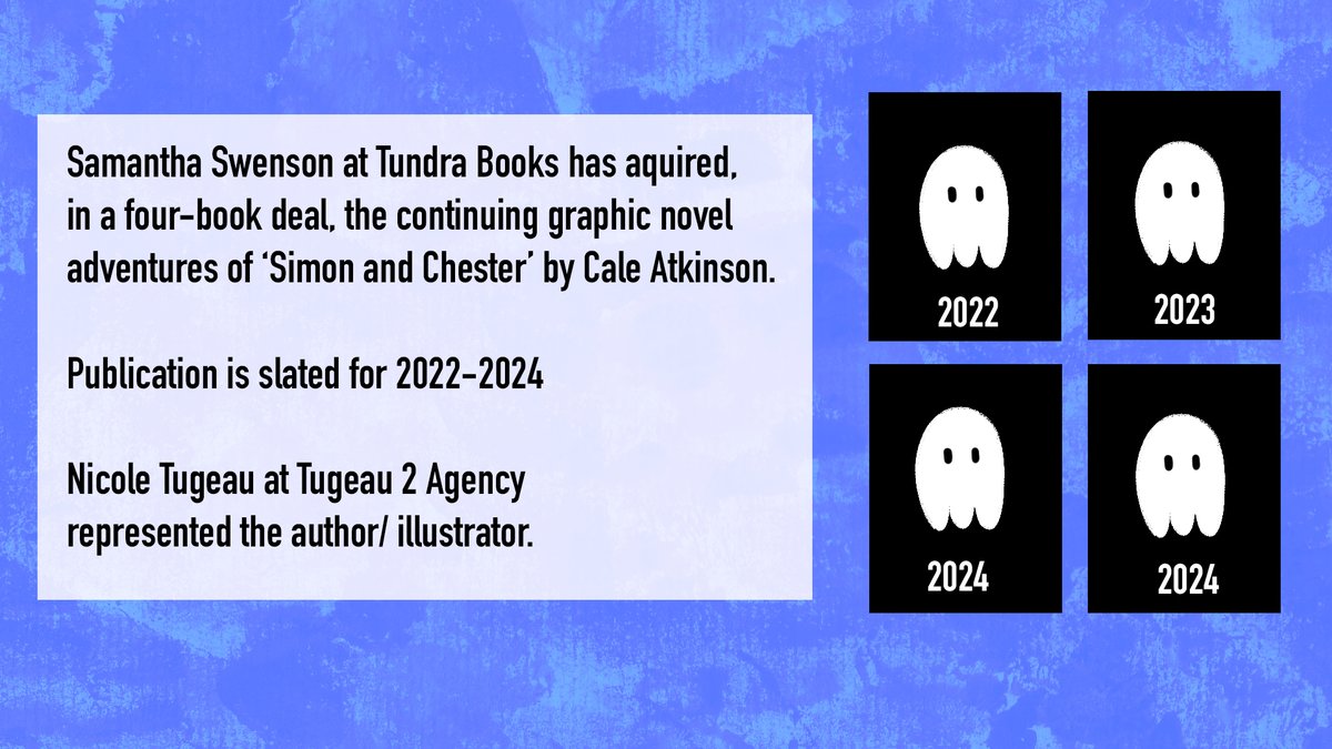2dCale's tweet photo. Big ghost news! 
@TundraBooks has acquired four additional Simon and Chester graphic novels!! 👻👦🏾
That's some serious haunting coming your way. https://t.co/4qb1RRvHcv