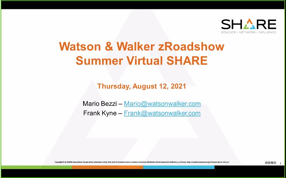 wauerochs's tweet photo. #SHAREvirtual21 organized by @SHAREhq
SHARE Virtual Summit https://t.co/6JRHvjGB5x
legendary
Watson & Walker (@cwatson_zos) zRoadshow
@Frank_Kyne_ITSO
Mario Bezzi
@IBMZ
@IBMChampions
@wauerochs from @DATEV attend asββ
#DATEVBotschafter #DATEVambassador https://t.co/h16hAsqNT8