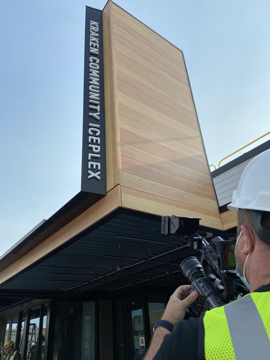 pointacross's tweet photo. We took our camera on a tour of the new Virginia Mason Franciscan Health clinic at the Seattle Kraken training facility today. It’s set to open in October. https://t.co/vmRMRlHFKH