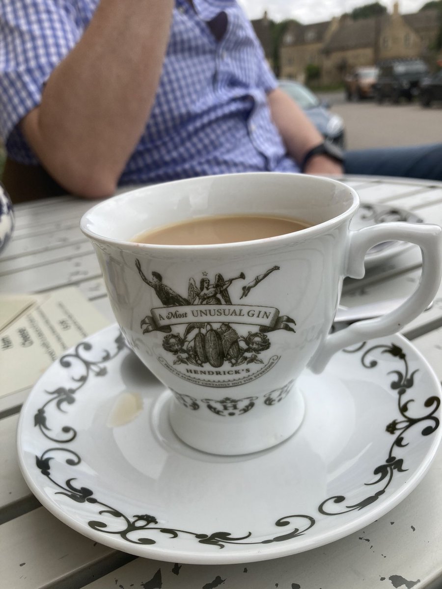 BishGloucester's tweet photo. Lovely afternoon break at #TheOldPostOffice #GuitingPower @GlosDioc So friendly at the heart of the community. Definitely tea, not gin (despite the cup!)… and can’t show you the cake because I ate it too quickly! https://t.co/p0Ba6zrEVL