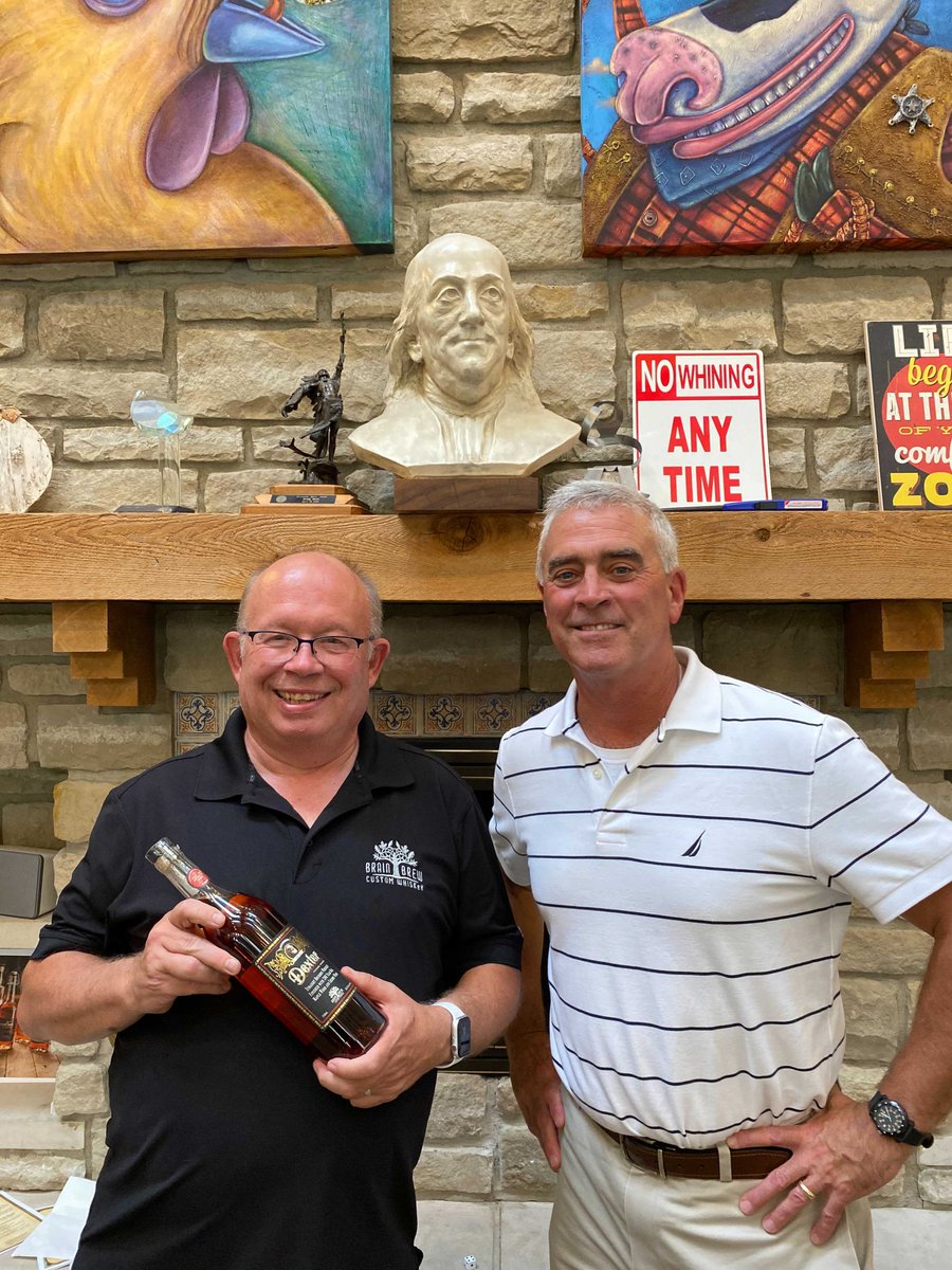 DistilledSpirit's tweet image. Yesterday, we joined @RepBradWenstrup as he visited #DISCUSMember Brain Brew Whiskey &amp;amp; discussed the devastating impacts of the EU &amp;amp; UK tariffs on American Whisky exports. We need #ToastsNotTariffs