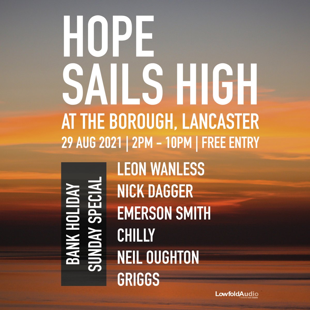 Just in case you missed yesterdays VERY exciting announcement.

👉 Hope Sails High at <a href="/TheBoroughLancs/">The Borough Lancaster</a> 👈

Join us for what is guaranteed to be a sensational day in the beautiful gardens of The Borough 

FREE entry! Come say hi, relax &amp; dance...let's be honest, we deserve it!