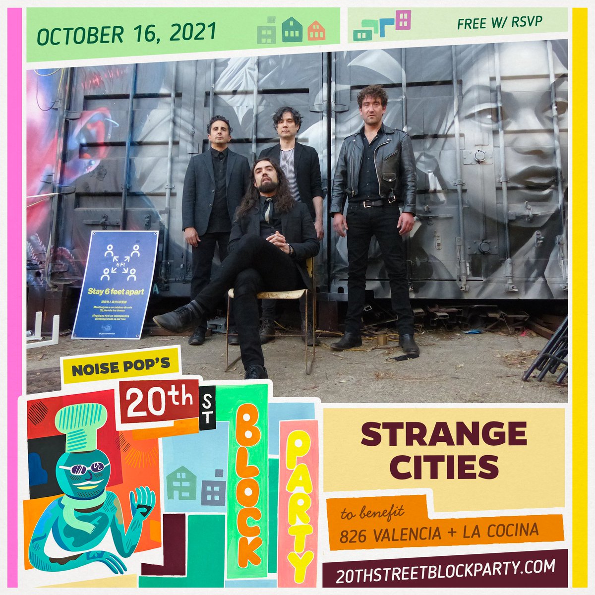strangecitiessf's tweet photo. Come out Sat, Oct 16 to catch us play the @noisepop 20th Street Block Party! FREE w/RSVP. So stoked to be on the bill with @ylabamba, @thebandconbrio, @LA_WITCH, @frenchcassettes, @samegirls510, @itskingisis and @loudamusic https://t.co/oulGo2Y2mD