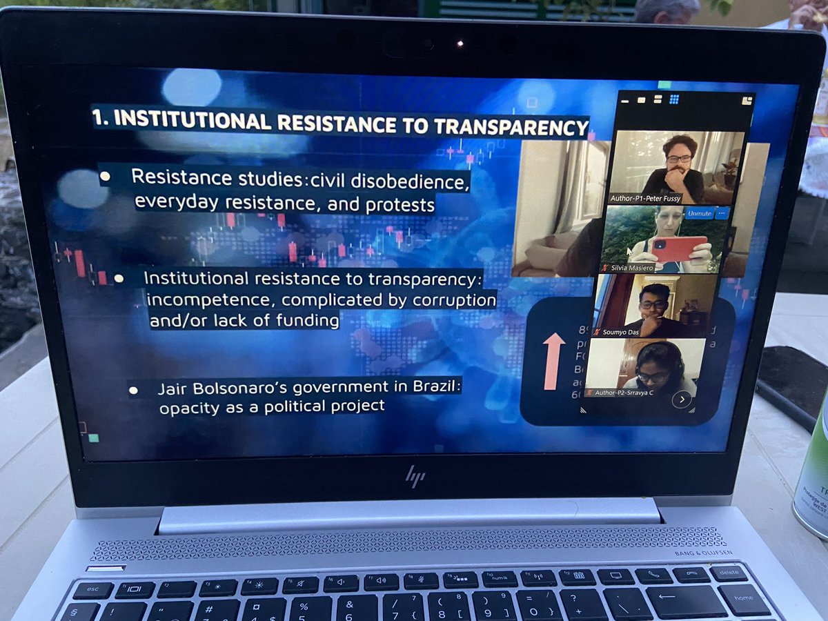 BigDataSur's tweet photo. Great to see @pfussy presenting on institutional resistance to #transparency at #AMCIS2021, with a case study of data volunteers in #Brazil featured in the #COVID19 from the Margins book! #bigdatasur https://t.co/ZVTC4seTSs