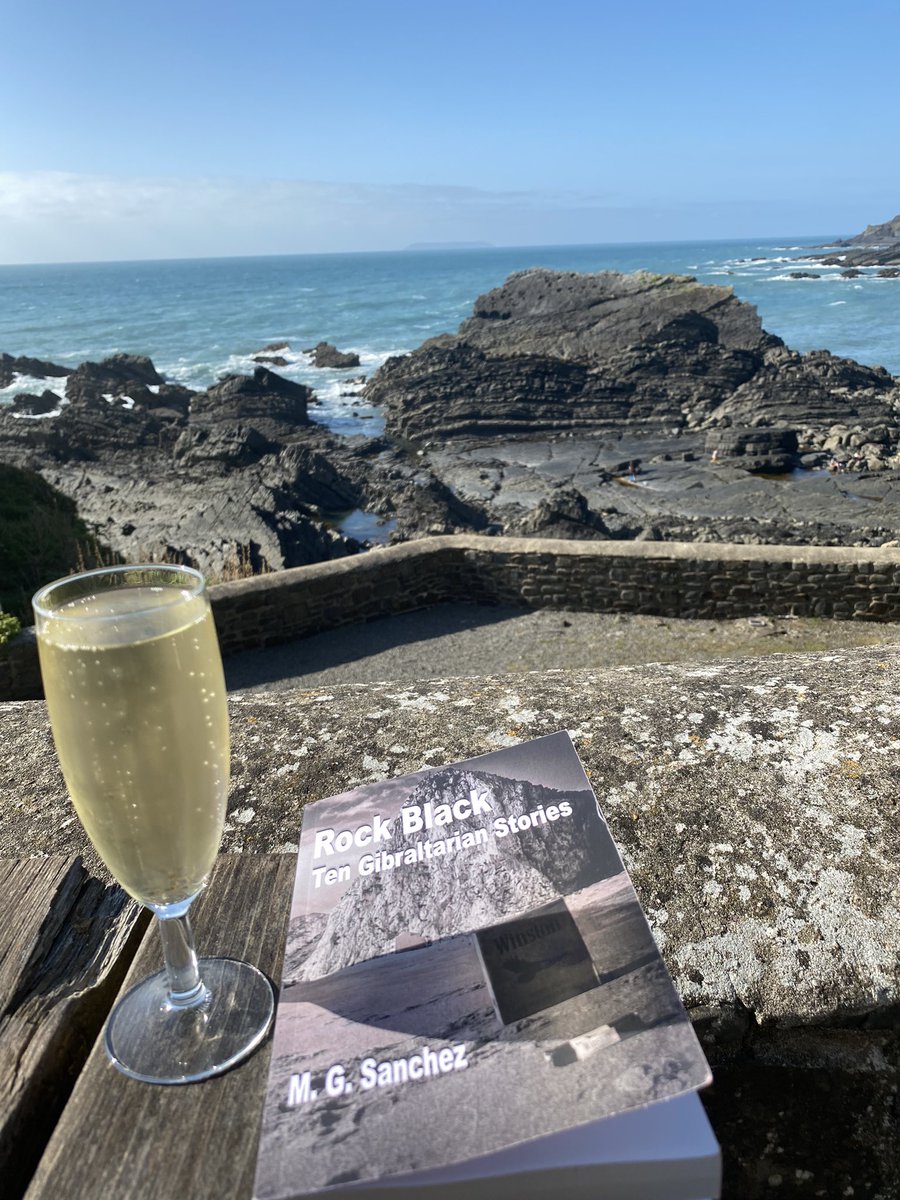 An engrossing book, a drink, a stunning view in the most picturesque surroundings of Hartland Quay in Devon. This is how I spent my afternoon. Bliss. Thank you @MGSanchez for another gripping, Gibraltar based literary journey.