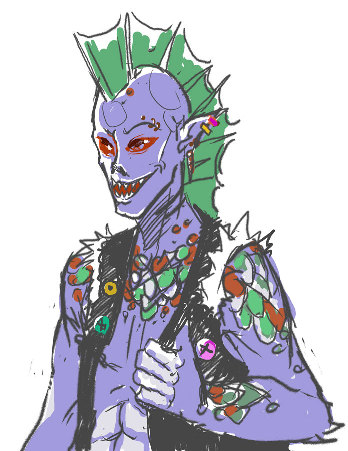 CloverThursday's tweet photo. So some example art I made for work turned into a neat character design LOL
#HamOnt #hamontartist #artistontwitter #mermaid #punk #digitalart #illustration https://t.co/tn7vxYoeCV