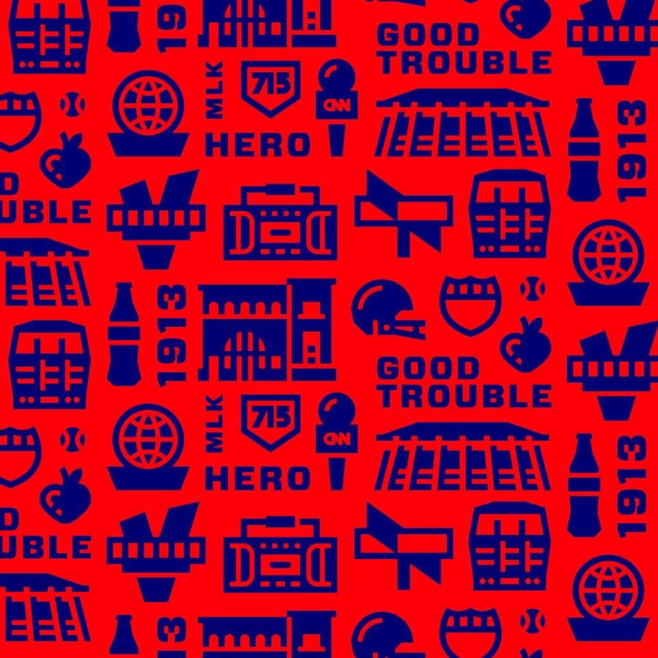 OakeyAgency's tweet photo. This portfolio of icons depicts Atlanta’s events, places, and people which have shaped much of the global culture in subtle and sometimes profound ways- everything from Hank Aaron’s 715th home run to Dr. King and John Lewis’ ever-continuing march towards an equal and just society https://t.co/ydzKH2GAG1