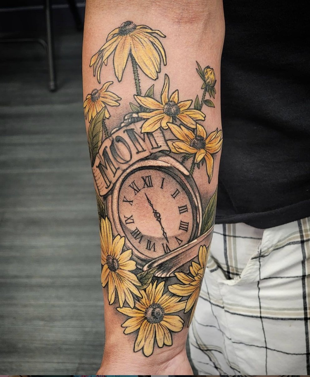 Discover 63+ memorial clock tattoo latest in.cdgdbentre
