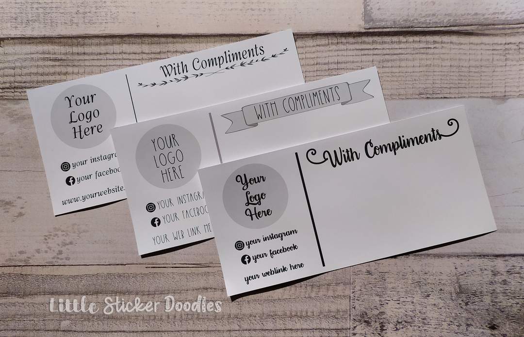sticker_doodles's tweet photo. Customisable compliment slips with your own logo/image to add to your products, along with your links, to use for communicating with customers. Available on our site @
https://t.co/lYL8rJq4dF
#CraftHappyHour #MakeHour #YourBizHour #UKMakersHour #MumpreneurHour #TwitterSisters https://t.co/ccLgqQoBMv