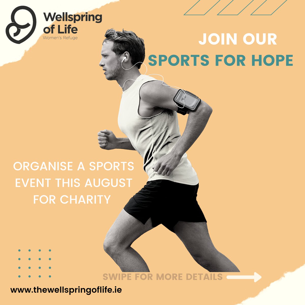 Do you take part in a sports or exercise group? Find out how you can raise some money that will help us provide a safe, peaceful and loving refuge for women and women with children in our communities who are victims of domestic abuse. ❤
.
Full details at thewellspringoflife.ie