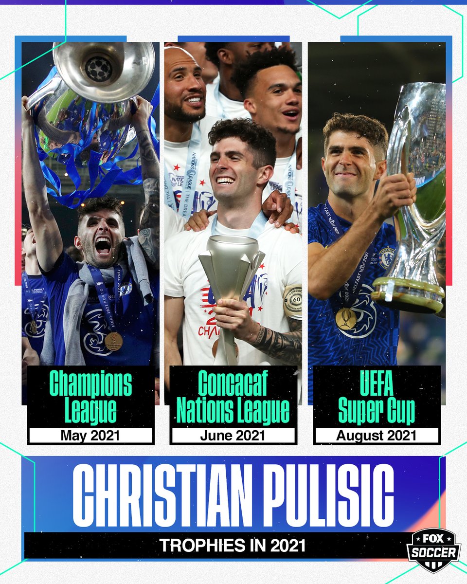 FOXSoccer's tweet photo. 🇺🇸 @cpulisic_10 has had himself a year 🏆🏆🏆 https://t.co/3wtNNoxUwC
