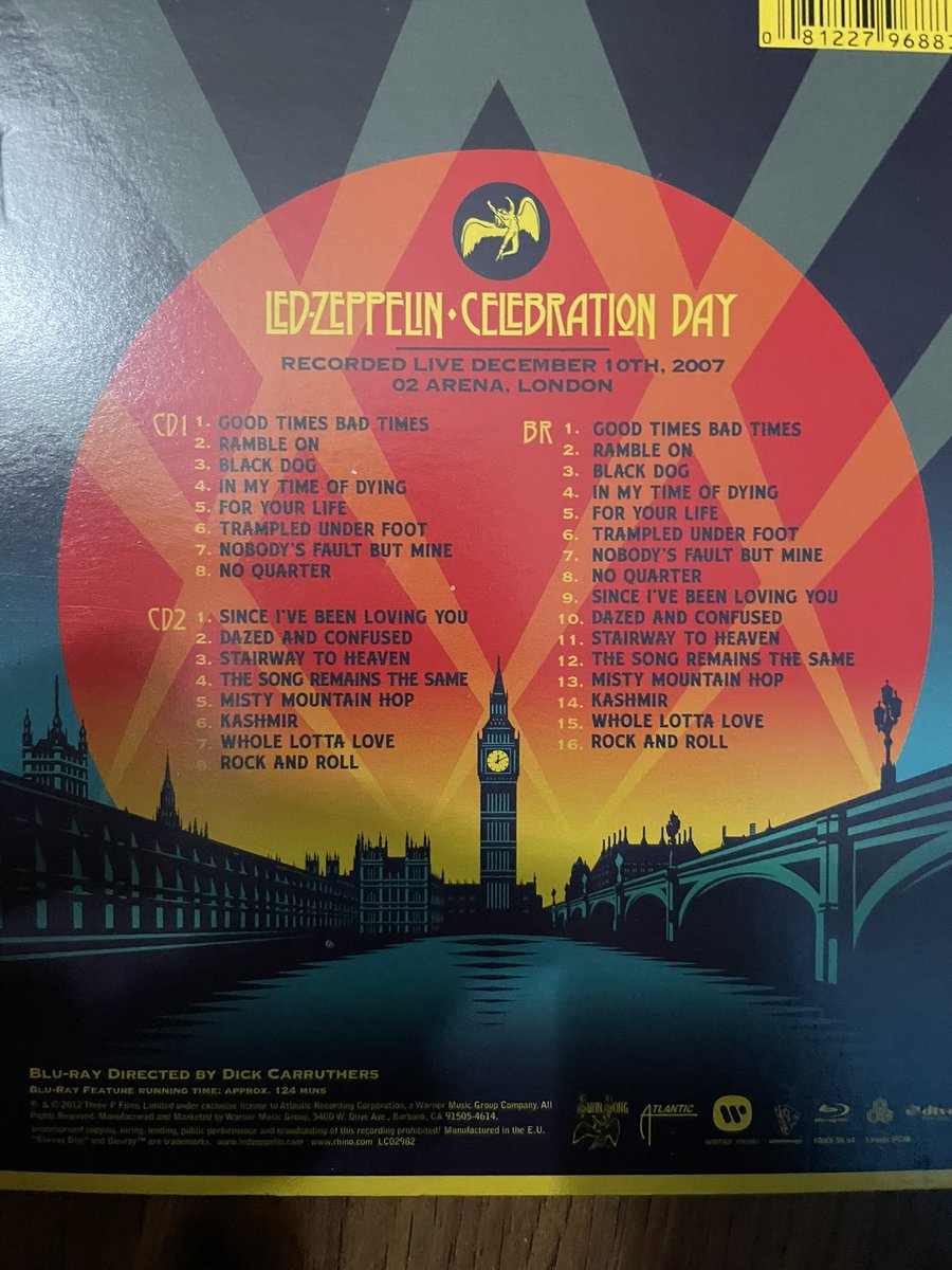 Escape to New York finished in good time so able to spin a few songs off Led Zeppelin Celebration Day (Kashmir, Stairway to Heaven) before the amazing Pink Floyd Pulse concert. Comfortably Numb still my favourite version.