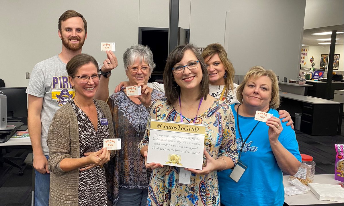 Thank you for loving on us today, Couto Homes!  #CoutosToGISD  The GISD Curriculum Department appreciates you and your support of our school district! <a href="/coutohomes/">Couto Homes, Inc.</a>