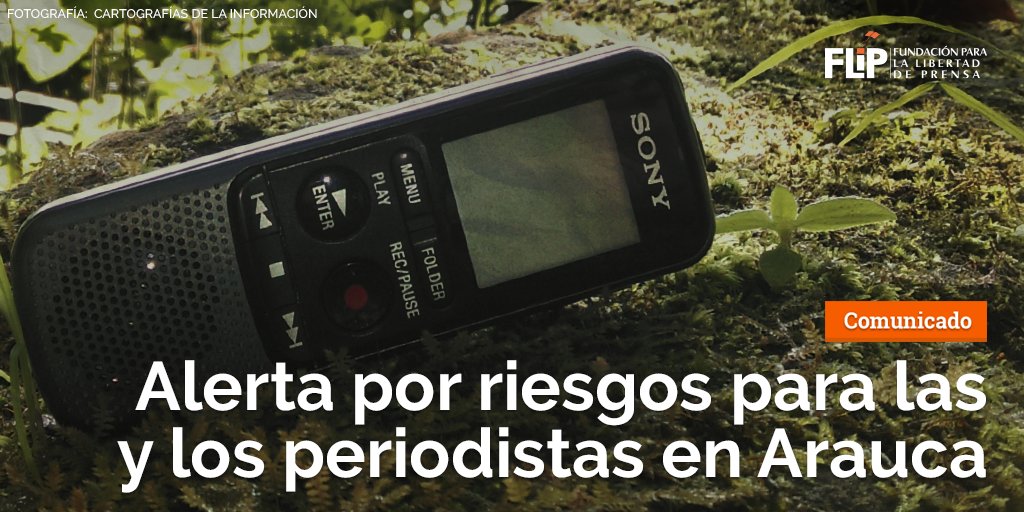#ComunicadoFLIP | La FLIP rechaza la desprotección de la prensa en Arauca. Un ambiente de hostilidad se ha generalizado en los últimos años contra los y las periodistas que cubren temas de orden público y seguridad.

🧵En este hilo les contamos más. ⬇️
flip.org.co/index.php/es/i…