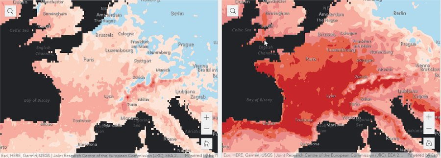 SamuelGREE1's tweet photo. Selon l'agence européenne de l'environnement, sur la moitié sud de la France et la côte atlantique, le risque de feux de forêt augmenterait de 20 à 30 % dans le scénario d'une hausse des températures limitée à 2°C. https://t.co/BC9cn9uQe9