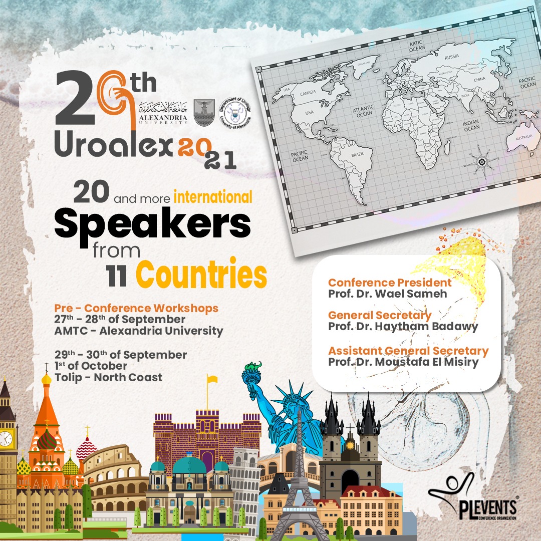#UROALEX2021 
Mark your calenders for the biggest urological event in egypt
Join us in our hybrid meeting
uro-alex.com/registration
