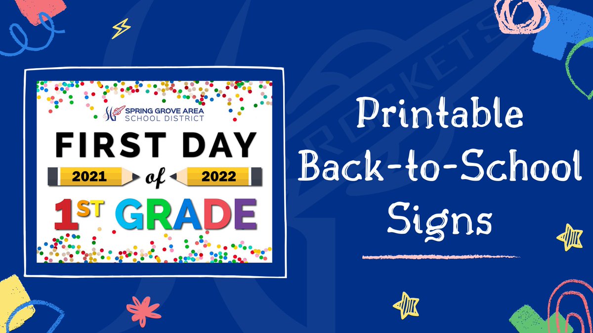 📷🚀 Show your #RocketPride with our back-to-school signs! Email your first day of school pictures with your sign to info@sgasd.org by noon on Friday, August 20th, to be included in our back-to-school photo album. Download and print your sign here: drive.google.com/drive/folders/…