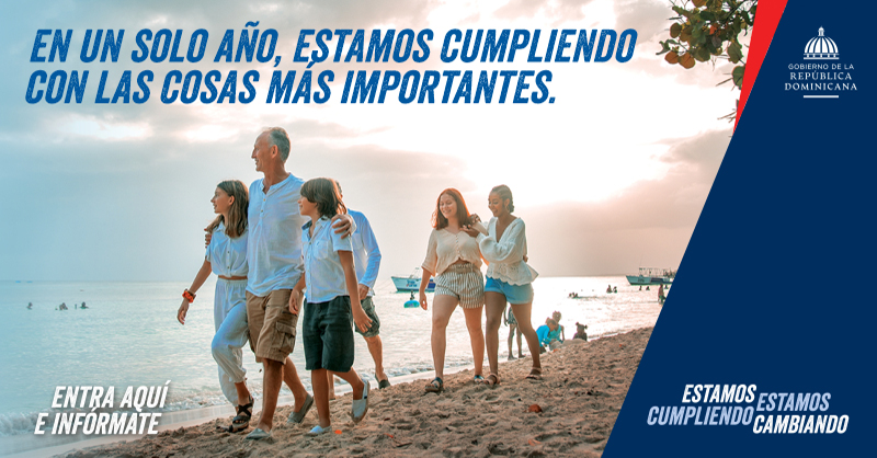 PresidenciaRD's tweet photo. ¡Estamos cumpliendo! 🇩🇴

Un primer año lleno de retos pero de muchísimos logros para nuestra República Dominicana; conoce cada uno de ellos a través de la página web.
Seguiremos sumando cambios juntos. 

#EstamosCambiando #EstamosCumpliendo