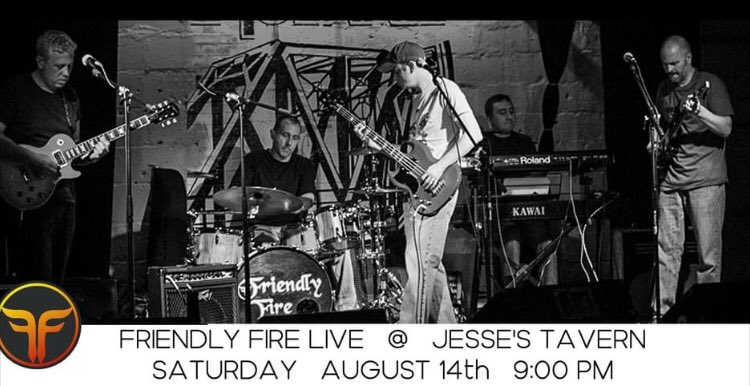 FriendlyFireChi's tweet photo. Jesse’s Tavern in Chicago Ridge
Sat. 8/14 9pm-Midnight 

🔥 Fantastic Friendly Fire originals with covers the likes of The Beatles, Rolling Stones, Pink Floyd, Black Keys, Talking Heads, Grateful Dead, Daft Punk, The Band, Warren Zevon, and The Flaming Lips. Join us 🔥 https://t.co/GczaCEG2qz