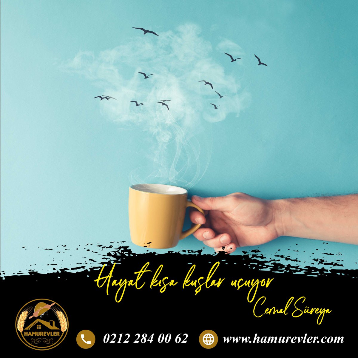 hamurevler's tweet photo. Hayat kısa kuşlar uçuyor Cemal Süreya. 🤩Yorgunluğunuzu bi kahve ☕ ve dostlarla sohbet eşliğinde atmaya ne dersiniz? Hamurevler ailesi olarak mutlu ve keyifli bir hafta sonu geçirmenizi dileriz. 😊
#haftasonu #cumartesi #pazar #kahve #türkkahvesi #keyifkahvesi #keyif #sohbet https://t.co/4r5fZ1N8NG