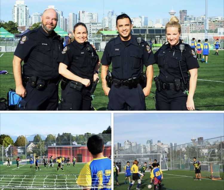 #TBT - To 2018, with #VPD S.L.O.s and students participating in the third annual VPD & Police Athletic League (PAL) grade 7 soccer tournament at Trillium Park. Thank you to the @vanpolicefnd for supporting such a positive and beneficial youth outreach program like PAL. #community