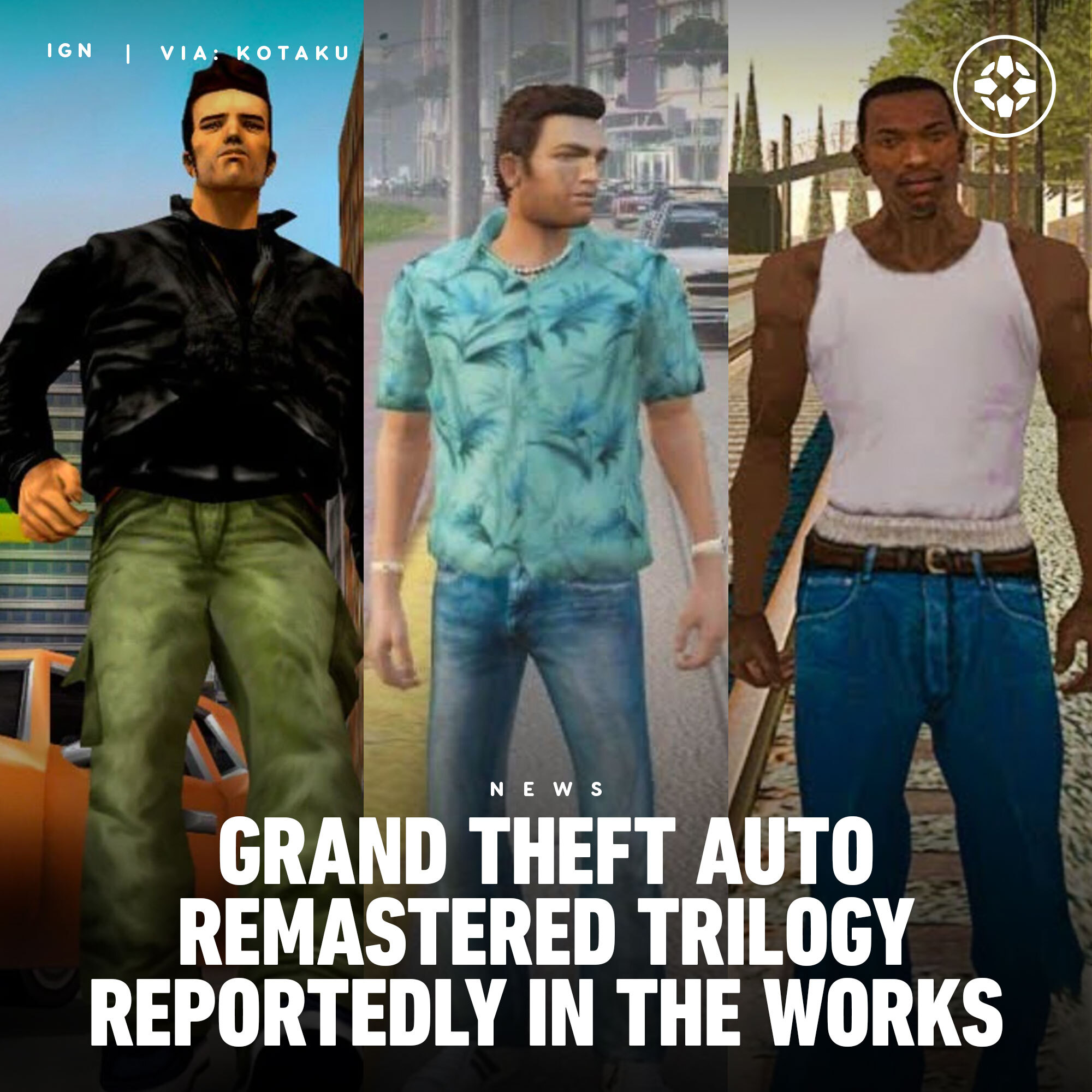 GTA 3, Vice City, and San Andreas remasters reportedly in the