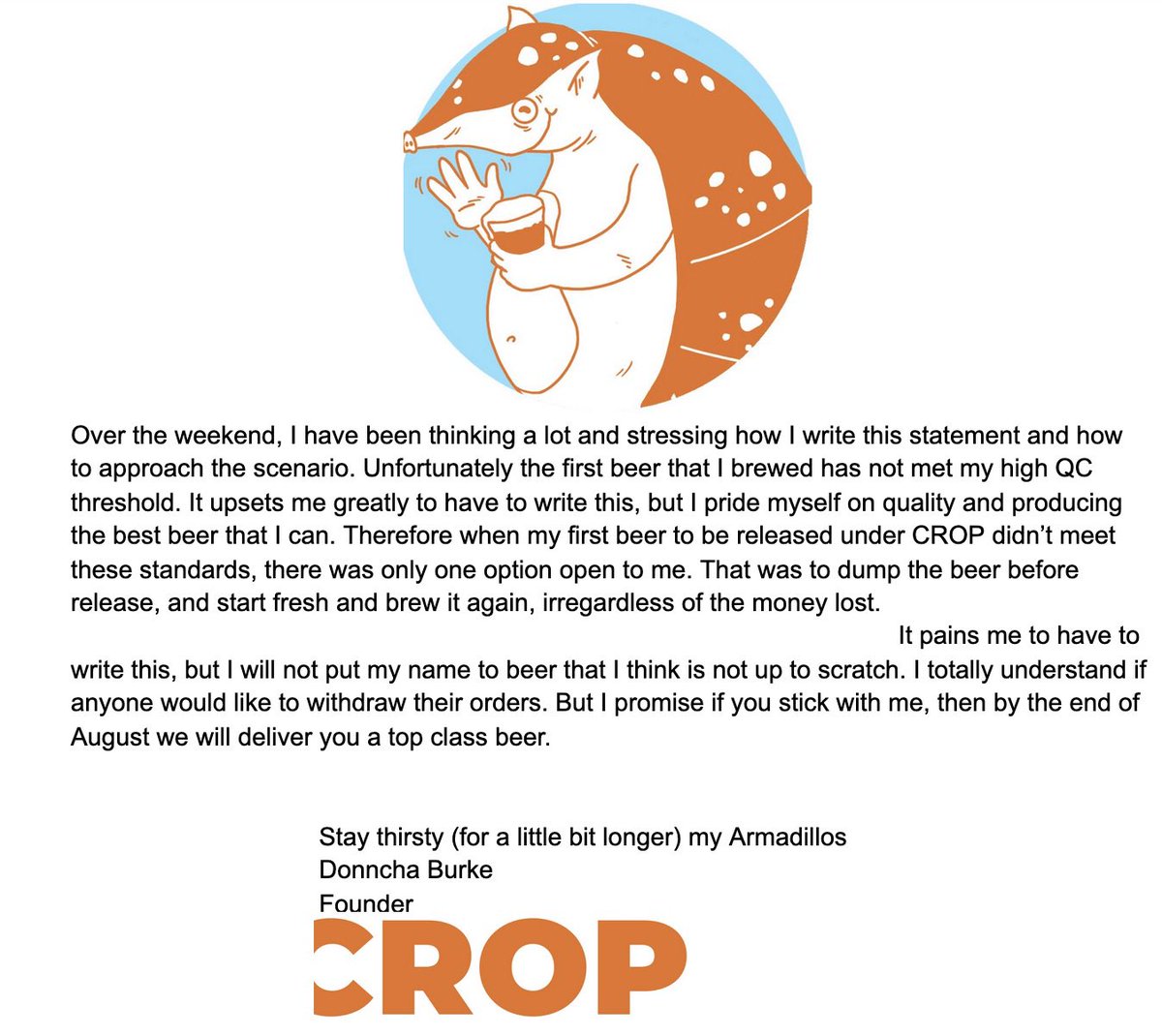 Unfortunately I had to make the hard decision to dump my first beer and revere. Read my statement below.
#craftbeer #ukcraftbeer #craftbeerhour #beertwitter #brewerylife