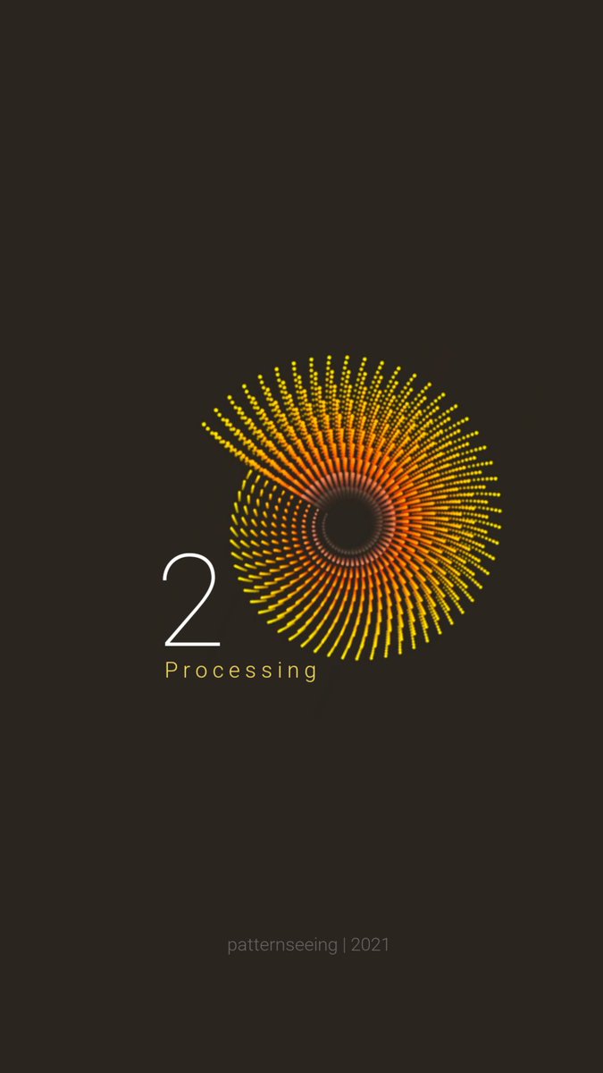 patternseeing's tweet image. 20 years of @ProcessingOrg . 

#HappyBirthday #pcd2021 #processing #p5js #creativecoding #generativeart