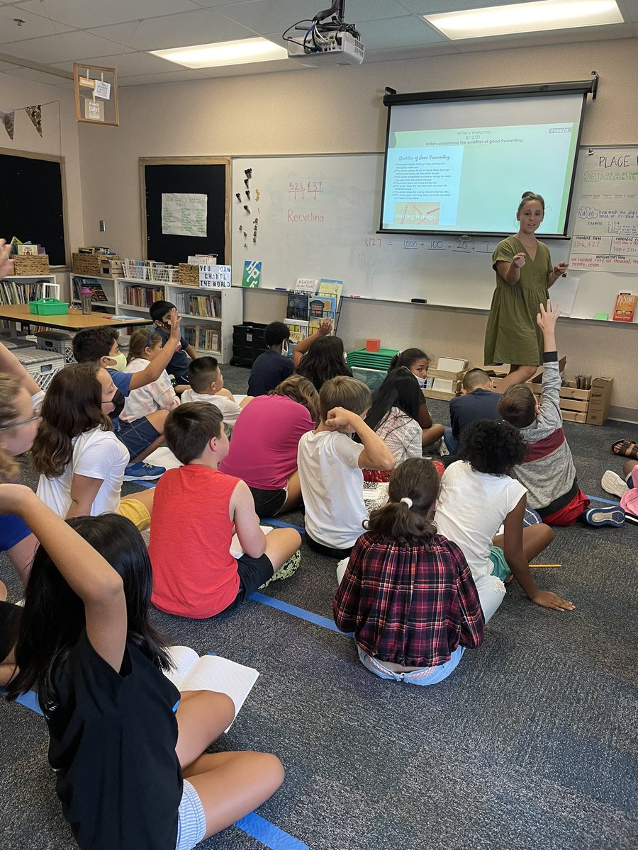 Amber Devenport (@mrsdevenportenl) on Twitter photo <a href="/MissBakerHPE/">Sarah Baker</a> explaining the qualities of good writing to her 4th graders. ❤️<a href="/HPEPatriots/">Harrison Parkway</a> <a href="/MissBakerHPE/">Sarah Baker</a> explaining the qualities of good writing to her 4th graders. ❤️<a href="/HPEPatriots/">Harrison Parkway</a>