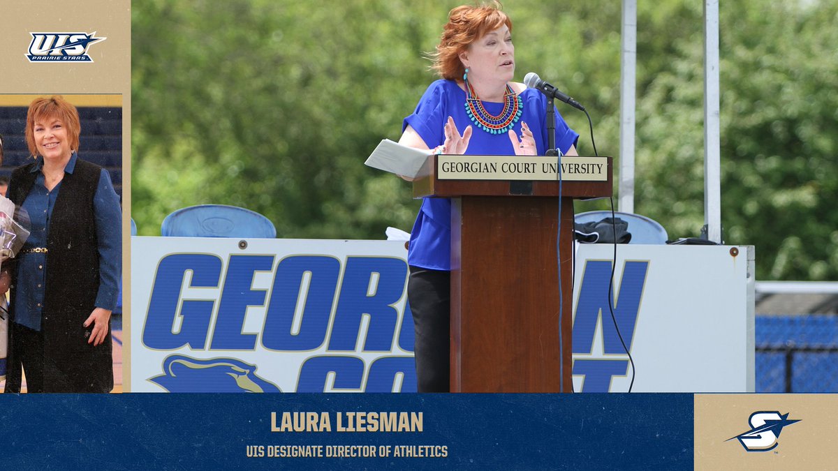 UIS announced today that Laura Liesman will be its new Director of Athletics. Laura has been the AD at NCAA DII Georgian Court for the last 18 years, and has helped that program become one of the top in the CACC.

Complete Story: bit.ly/3fZqq2D

#WelcomeToThePrairie
