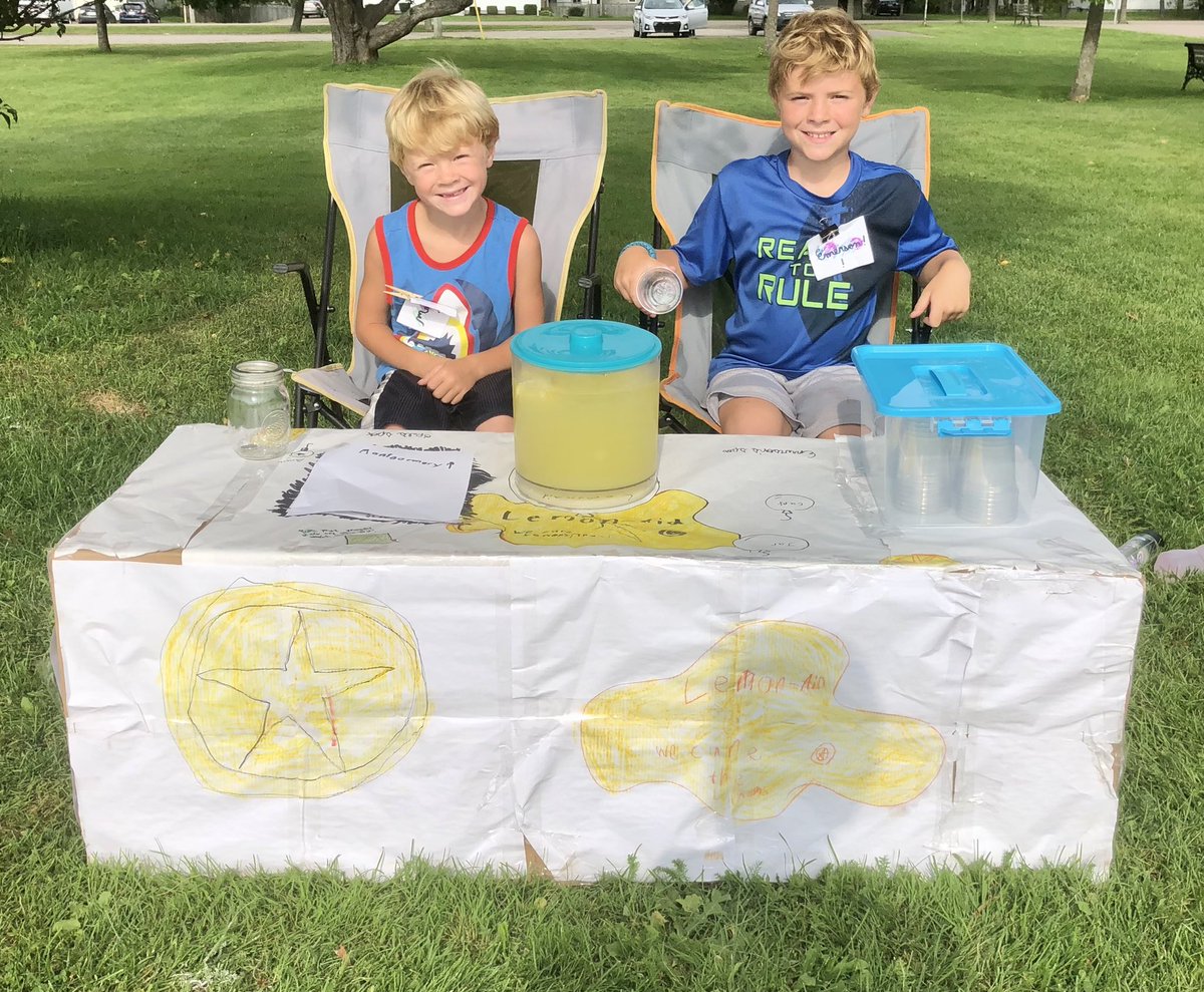 PEICorey's tweet image. Hottest day of the year on #PEI and the boys have opened up shop #Loyal2LocalChallenge