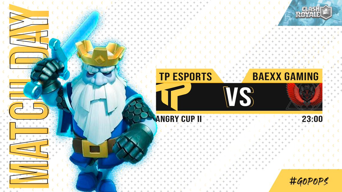 #ClashRoyale 👑

Segunda Jornada = Segunda Victoria 🤔

⏰23:00
🆚 @BaexxE 
🏆 <a href="/AngryCup2/">Angry Cup</a>