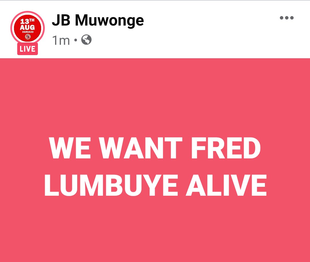 JBMuwonge's tweet photo. #FreeFredLumbuye 
We want him alive https://t.co/l0AGoXyZOn
