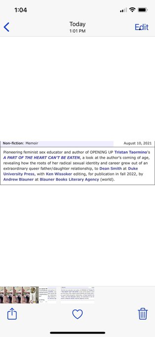 I am so excited to share the news that @dukepress is publishing my memoir A PART OF THE HEART CAN'T BE<a class="tags" target="_blank" title="On Twitter" href="/?out=eyJ0eXAiOiJKV1QiLCJhbGciOiJIUzUxMiJ9.eyJpYXQiOjE3MjQ4NzQ3MjMsImlzcyI6InR3cG9ybnN0YXJzLmNvbSIsIm5iZiI6MTcyNDg3NDcyMywiZXhwIjoxNzU2NDEwNzIzLCJyZWRpcmVjdF91cmwiOiJodHRwczovL3R3aXR0ZXIuY29tL2R1a2VwcmVzcyJ9.O7nrMr9bv_I8VktdBOLr_JpKcfx7fwLEHWLdNlqNQ3wHnXsUydmkhGI4fnn0W1Q2VadcsO-gofsnhRPTAg33pQ">@dukepress</a><a href="/tag/bdsmhacks"class="tags"><span>#bdsmhacks</span></a>