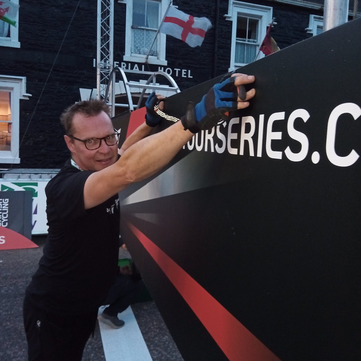 <a href="/swimbikehike/">James Sullivan</a> what a handsome and hard working man. And now our <a href="/TourSeries/">The Tour Series</a> #celebritybellringer too. Doesn't get better than that