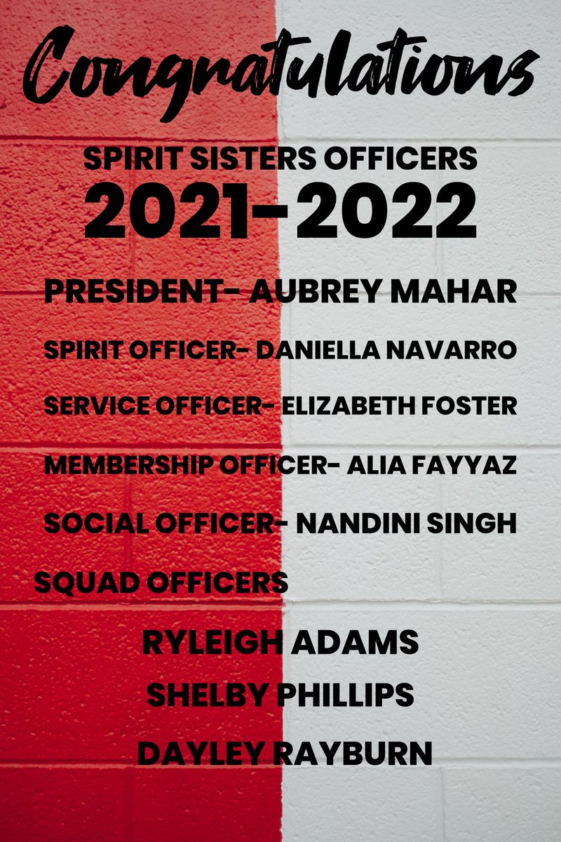 Congratulations to the 2021-2022 Spirit Sisters officers!! 🙌🏼👏🏼 #chpantherpride