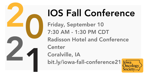 OSSOncology's tweet image. The #IOS2021 Fall Conference is 4 weeks away! Reserve your seat as we delve into steps for achieving equitable care, uncover a new tx of brain #metastases in #metastatic #melanoma, hear the latest updates in #lung #breast, GI &amp;amp; GU cancers, &amp;amp; more! bit.ly/iowa-fall-conf…