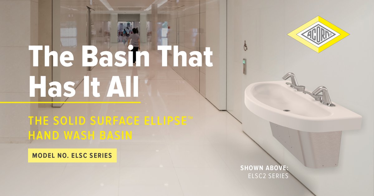 The Solid Surface Ellipse™ basin has it all. 🤩

Download the flyer today to see why. 👉 bit.ly/2VJdaIw

#BathroomDesign #Handwashing #Construction