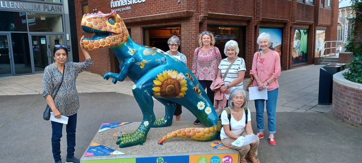 arrietty23's tweet photo. Loved seeing some dinosaurs in the city tonight with the NASWI girls. #Breakdinosaurs #Norwichdinosaurs #naswi #iloveNorwich #GoGoDiscovernorwich https://t.co/O8ubNqqlh8