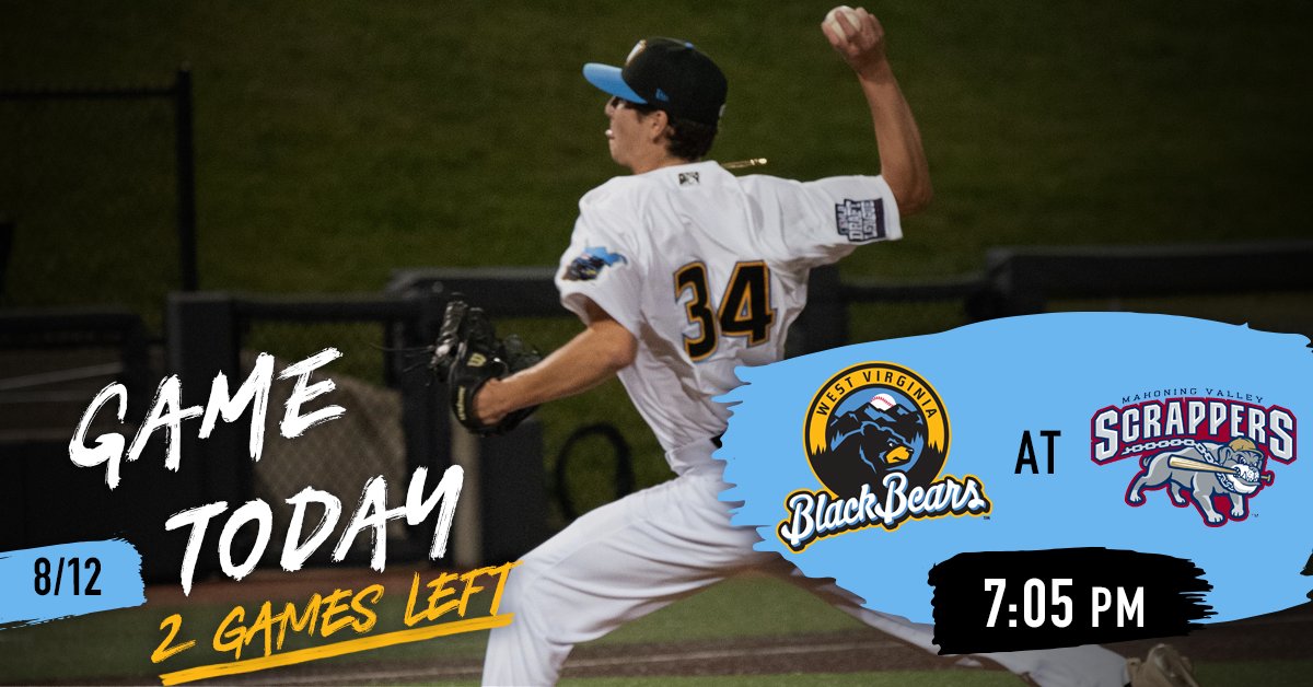 WVBlackBears's tweet photo. We're down to the final two games of the season. The Bears are at Eastwood Field to take on @mvscrappers! https://t.co/dAlZkc3JJ7