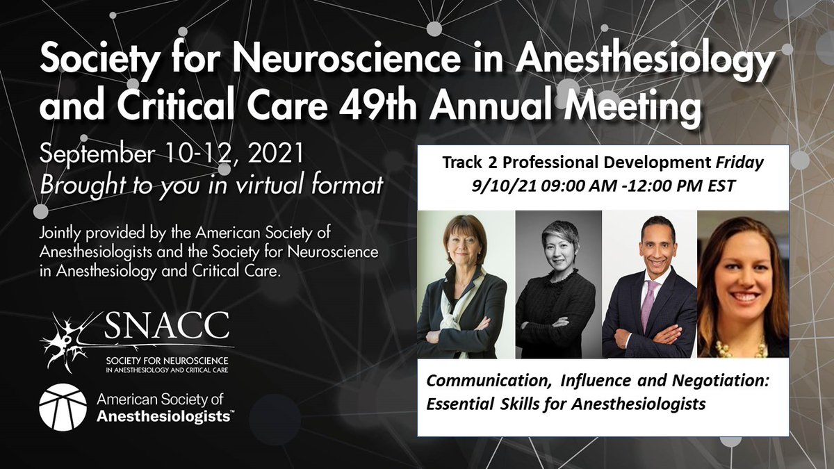 Unlock your leadership potential. Join the SNACC Healthcare Leaders panel and improve your leadership communication. The registration is open. <a href="/snaccprez/">SNACC President</a> <a href="/SNACCNeuro/">SNACC</a> <a href="/deepak_neuro/">Deepak Sharma</a> <a href="/AlanaFlex/">Dr. Alana Flexman</a> www2.snacc.org/meetings/2021a…