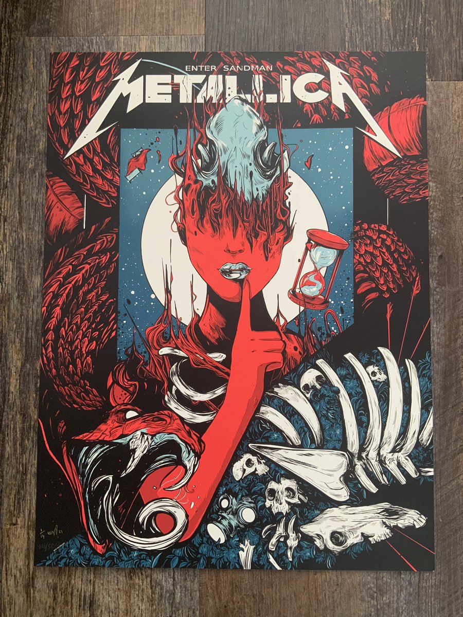 Wolfskulljack S Tweet It S Always An Honour And A Pleasure To Make Art For The Mighty Metallica The Most Recent Piece Was The Enter Sandman Poster Which Is To Celebrate The Wolfskulljack S Tweet It S Always An Honour And A Pleasure To Make Art For The Mighty Metallica The Most Recent Piece Was The Enter Sandman Poster Which Is To Celebrate The