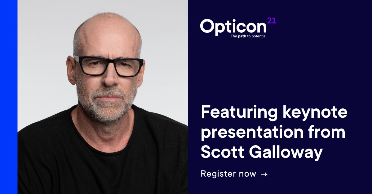 Scott Galloway is joining us on the virtual stage at #opticon21! Tune in to hear his story on the Path to Potential. optimizely.com/opticon/?utm_s…   #Opticon21