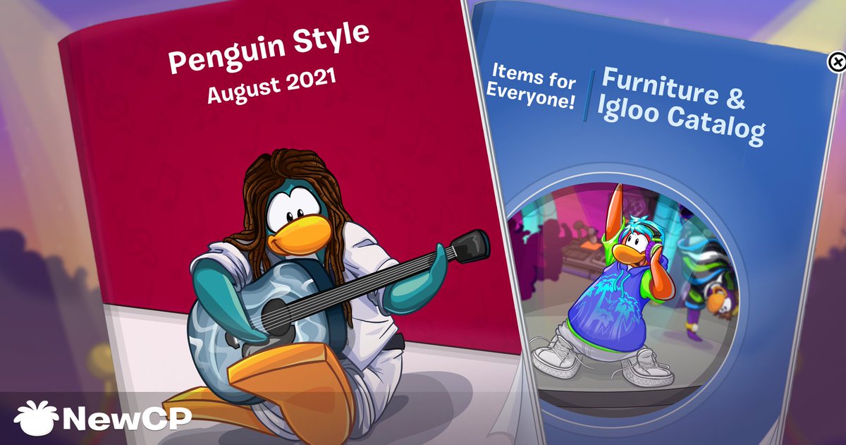 NewCPOfficial's tweet photo. August Penguin Style and Igloo Furniture catalogs are here! Jam out in style with some fresh music-themed items 🎵 https://t.co/g06UyeC9DJ