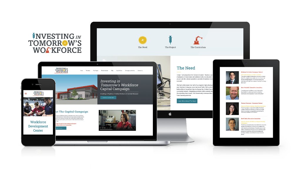 Lift_Division's tweet image. We had the privilege to design the Investing In Tomorrow&apos;s Workforce Capital Campaign website. The goal? To educate and raise funds to create a pipeline of skilled workers in central Missouri: bit.ly/3CjnIyt. #liftdivision #devdrop #imaginedeveloplift