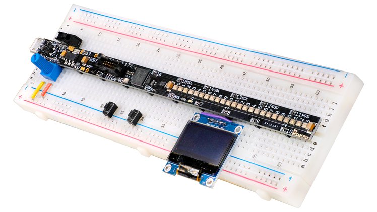 M4-Breadstick is a unique SAM D51 dev board that spaces IO pins along the full length of your breadboard: bit.ly/3xM14vg