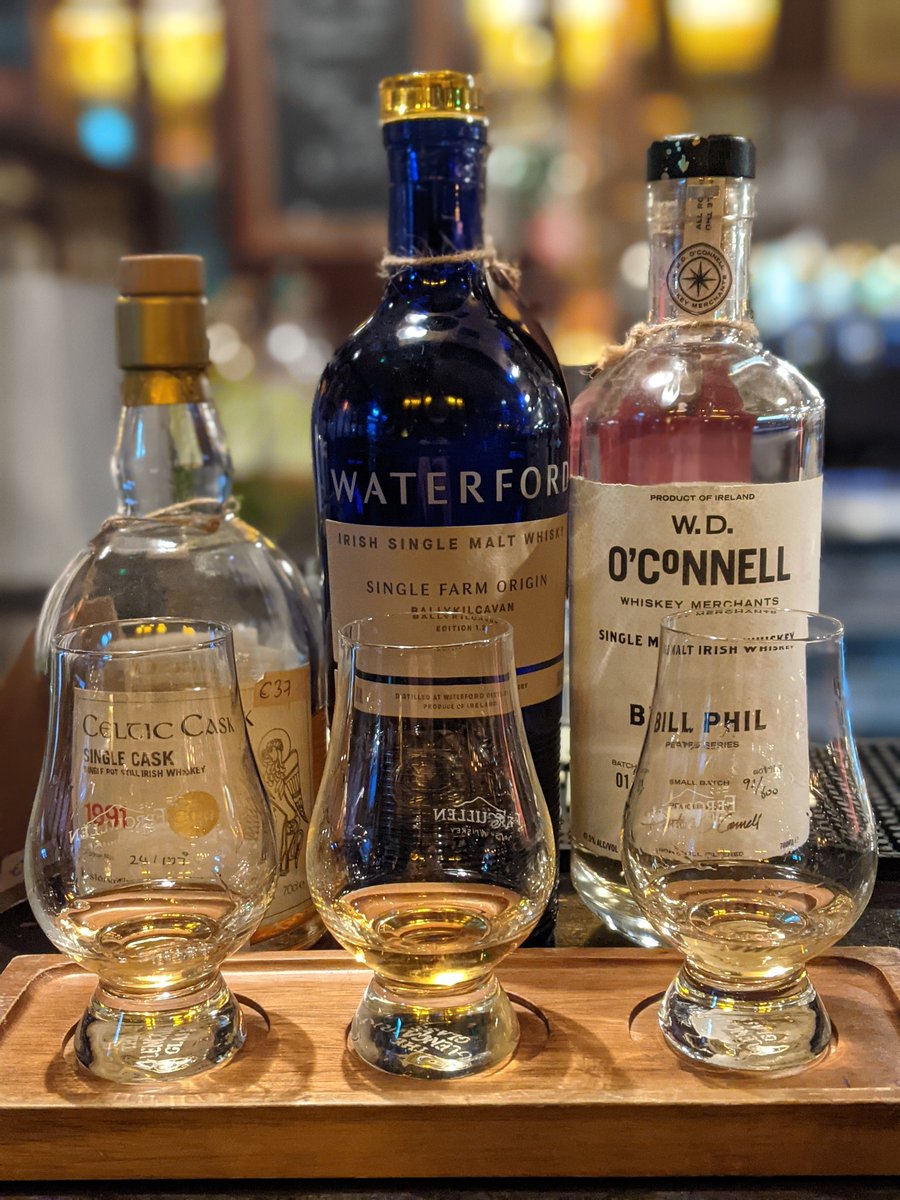 conorohare91's tweet photo. Great 3 drams from @Shelbournebar !
@Celticwhiskey Celtic cask 91
@WaterfordWhisky @BKCFarm
@OConnellWhiskey bill Phil
All three was class. Thanks @slightfatigue for the great service
#irishwhiskey #cork #supportlocal #whiskey #singlepot #singlemalt #peatedmalt https://t.co/67wHAai9D8