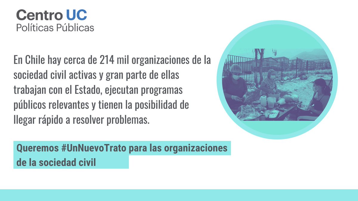 Queremos #UnNuevoTrato para las organizaciones de la sociedad civil. El pasado 22 de julio presentamos los principales resultados de un trabajo realizado por nuestro proyecto #SociedadenAcción y <a href="/MinDesarrollo/">Ministerio de Desarrollo Social y Familia</a>. Abrimos hilo 🧵 con algunas reflexiones:
